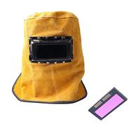 Maschera di saldatura gelmetto in pelle resistente al calore del cappuccio con protezione for la faccia di protezione for la faccia di protezione for la faccia di saldatura for la protezione della len