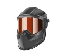 Maschera di saldatura regolabile con cappuccio protettivo per una migliore visione e sicurezza (lente marrone)