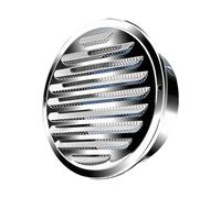 Maschera di scarico for cappa in acciaio inox con parte superiore piatta Copertura for tubo di fumo della cappa Presa d'aria esterna for parete Copertura in rete anti-sfiato(110mm(4.3inch),Ordinary)