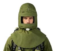 Maschera di sicurezza per il viso, copertura antiappannamento, maschera integrale di sicurezza contro le ceneri vulcaniche, per l'uso in caso di incendio, protezione della pelle e dei capelli