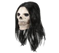 Maschera di teschio - Maschera terrificante traspirante in lattice per Halloween, Carnevale Casco horror copertura facciale per adulti accessorio di recitazione foto di scuola festa di casa incantata