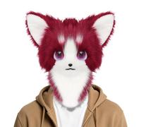 Maschera di testa di animale di Halloween regolabile peluche Cosplay | Copertura del viso della testa di animale di Halloween per il teatro vestire eventi celebrazione di compleanno