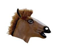 Maschera Di Testa Di Cavallo Marrone Accessorio Costume