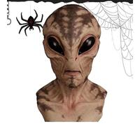 Maschera divertente aliena, maschera spaventosa da alieno, realistica, spaventosa, divertente, per Halloween, feste, accessori per donne e uomini
