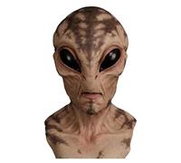 Maschera divertente aliena, spaventosa maschera horror per cosplay, Halloween, maschera realistica a testa intera con teschio alieno, maschera per feste in costume, muschio alieno terrificante per