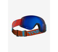 Maschera Dynafit Speed arancione blu con lente a specchio blu elettrico