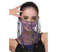 Maschera egiziana da donna per la danza del ventre, accessorio per costume di Halloween - multicolore - taglia unica