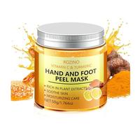 Maschera esfoliante per mani e piedi, con vitamina C e curcuma, idratante e esfoliante, per la cura delle mani, per uomini e donne