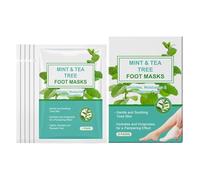 Maschera esfoliante per piedi, maschera per la cura dei piedi, maschera idratante per pedicure, azione esfoliante, confezione da 5 paia, 12,5 x 3 x 15,5 cm, per uomini e donne