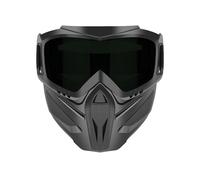 Maschera facciale anti- per moto, schermo viso antivento con occhiali rimovibili, copertura integrale 2 in 1, regolabile, per uomo, sci, saldatura, esterno, ciclismo, lavoro,