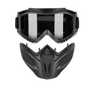 Maschera Facciale Antiappannamento Da Moto,Con Occhiali Staccabili E Schermo Antivento Da Esterno - Schermo Facciale 2 In 1 Regolabile Per Saldatura - Per Uomo, Sci, Saldatura, Outdoor, Ciclismo, Lavo