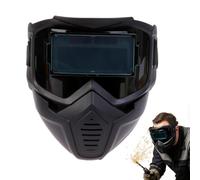 Maschera Facciale Autoscurante Per Saldatura Protettiva Traspirante | Visiera Integrale per Saldatura per Saldatura TIG Taglio al Plasma Lavorazione Metalli Garage Cant