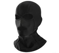 Maschera facciale con cappuccio UPF50+, protezione solare per nuoto e immersioni, con fori per gli occhi allargati, per snorkeling e surf, nero (nero)