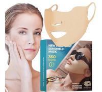Maschera facciale con protezione UV, cerotto per protezione solare da golf, copertura traspirante e rinfrescante per la pelle, 5 maschere per un'efficace protezione dai raggi UV, ideale per sport