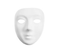 Maschera facciale, h: 17,5 cm, l: 14 cm, 12 pezzi, bianco