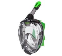 Seac Magica, Maschera Snorkeling Full Face Integrale Anti Appannamento con Morbido Facciale in 4 Taglie, Valvola di Spurgo e Snorkel Dry Top, blu, JUNIOR