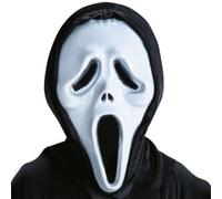 MASCHERA FANTASMA IN PLASTICA CON CAPPUCCIO IN BUSTA CON CAVALLOTTO