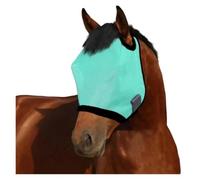 Maschera for mosche da cavallo Copri orecchie in poliestere traspirante | Lo scudo in rete morbida protegge gli equini dagli insetti durante la cura della scuderia affluenza al pascolo(Green)