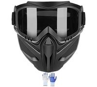 Maschera for Occhiali A Pieno Facciale Staccabile, Occhiali Antiappannamento for Saldatura E Guida, Protezione Il Viso Resistente Agli Urti(Grey)