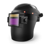 Maschera for saldatore nera for saldatura di sicurezza a prova spruzzi auto oscurante solare for alimentata ad aria for alimentato(Upgrade Black)