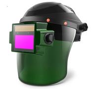Maschera for saldatore nera for saldatura di sicurezza a prova spruzzi auto oscurante solare for alimentata ad aria for alimentato(Upgrade Green)