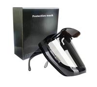 Maschera for saldatura PC 180° Ampia visuale Curvetta Casco for anti-forte resistente alle alte temperature for ad arco, molatura, taglio(Widen-Transparent)