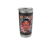 Maschera giapponese del diavolo Yokai del diavolo Hannya Giappone Oni Bicchiere termico in acciaio inox doppia parete