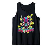 Maschera Giapponese Oni Cyberpunk Demone Samurai Streetwear Art Canotta