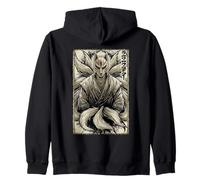 Maschera Giapponese retrò Kitsune Nine Tailed Fox Anime Felpa con Cappuccio