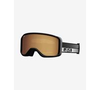 Maschera Giro Sagen bianco puro nero con lente a specchio Amber Gold