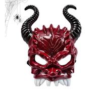 Maschera Halloween con corna per il viso Copriviso Mezzo Viso Regolabile