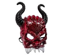 Maschera Halloween con corna per il viso Semimaschera Realistica Regolabile