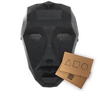 Maschera Halloween Game, Maschera Carnevale, Maschera Nera, Maschere di Carnevale, Game Mask, Cosplay Halloween, Maschera Front Man Cerchio Triangolo Quadrato Bambola (Front man)