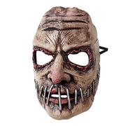 Maschera Halloween Horror, Maschera Inquietante Monster, Maschere Spaventose Realizzata in Lattice per Adulti, Uomini e Donne, Feste di Halloween e Carnevale (Black #12, One Size)
