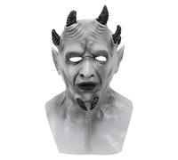Maschera Halloween Horror, Maschera Inquietante Monster, Maschere Spaventose Realizzata in Lattice per Adulti, Uomini e Donne, Feste di Halloween e Carnevale (Grey #8, 38X36cm)