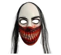 Maschera Halloween Horror, Maschera Inquietante Monster, Maschere Spaventose Realizzata in Lattice per Adulti, Uomini e Donne, Feste di Halloween e Carnevale (Black #6, One Size)