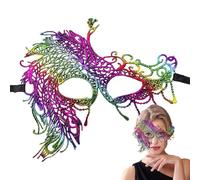 Maschera Halloween Masquerade Donna Accessorio Costume Pizzo Mezzo Viso | Maschera Costume Da Ballo Per Donne Eventi Cosplay Carnevale Balli Scolastici Teatro Palcoscenico Spettacoli Fotografia Va