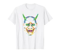 Maschera Hannya Pixelart di Un Demone Giapponese Maglietta