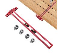 Maschera hardware per armadietto, in lega di alluminio T Square Dowelling Tools Cabinet Hole Drilling Template | Modello hardware in trasparente Locator punzone per maniglie tira porta
