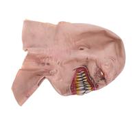 Maschera Horror di Halloween in Lattice, Volto Demoniaco Realistico | Khaki, Leggera e Comoda da Indossare, per Decorazioni e Feste, Bocca Mobile, Effetto Credibile