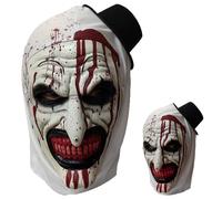 Maschera Horror di Halloween, Maschera da Clown Mortale, Maschere Assassino con Cappelli, Maschere Horror di Halloween in Lattice, per la Festa in Costume di Carnevale -B