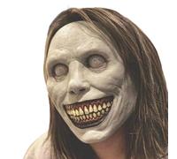 Maschera horror per adulti, realistica copertura per il viso in lattice, spaventosa per Halloween, perfetta per cosplay, case infestate e feste terroristiche