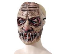 Maschera horror per Halloween, super morbida, spaventosa, spaventosa, con unghie, maschera per cosplay del demone malvagio, costume