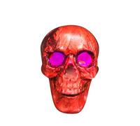 Maschera Horror Realistica Halloween spettrale: con realistici scheletri adulti che si illuminano al buio.Terrificantemente inquietante: spaventosi scheletri adulti per decorazioni( Red,16x12x19)