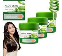 Maschera Idratante per Capelli all'Aloe Vera, Balsamo Nutriente con Vitamina E, per Capelli Secchi e Danneggiati, Ripara le Doppie Punte, Riduce l'Effetto Crespo