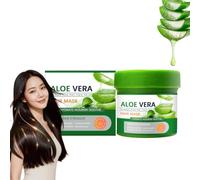 Maschera Idratante per Capelli all'Aloe Vera, Balsamo Nutriente con Vitamina E, per Capelli Secchi e Danneggiati, Ripara le Doppie Punte, Riduce l'Effetto Crespo