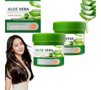 Maschera Idratante per Capelli all'Aloe Vera, Balsamo Nutriente con Vitamina E, per Capelli Secchi e Danneggiati, Ripara le Doppie Punte, Riduce l'Effetto Crespo
