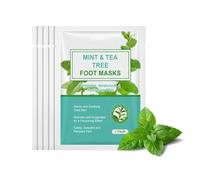 Maschera idratante per piedi, copertura per la cura del peeling, facile da usare, formula ammorbidente, set bianco, per talloni secchi, pelle morta, piedi lisci