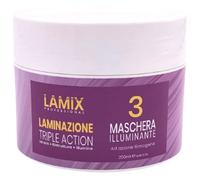 Maschera illuminante 3 LAMIX Triple Action chioma effetto specchio lucente e piena di riflessi laminazione per capelli 250ml