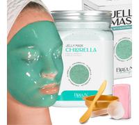 Maschera in gomma per il viso BRUN Jelly Mask Jar Chlorella Peel-Off - Set da spa per uomini, donne e adulti per incontri formali ed eventi. Un b